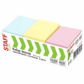 Блоки самоклеящиеся (стикеры) STAFF STANDARD, 38х51 мм, 3 цвета, 100 листов, НАБОР 12 штук, 116587