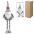Украшение новогоднее интерьерное 70см Гном Милаш, телескопические ножки, полиэстер, ЗОЛОТАЯ СКАЗКА 592521