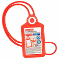 Бейдж вертикальный для пропуска и ID-карт СИЛИКОНОВЫЙ 85х54 мм шнурок 42см, красный BRAUBERG 238903
