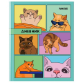 Дневник 5-11 класс 48л, твердый, FUNSTER выборочный лак, с подсказом, Мемные коты, 107617