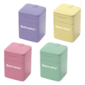 Точилка кросс-серия PASTEL, с контейнером, корпус ассорти, BRAUBERG 273255