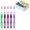 Зубная щетка жесткая WHITENING, КОМПЛЕКТ 50 шт. (ассорти 4 цвета), LAIMA DENT 609692