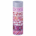 Клейкие WASHI-ленты для декора СЕРДЦА, 15 мм х 3 м, 7 цветов, рисовая бумага, ОСТРОВ СОКРОВИЩ 661708