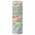 Клейкие WASHI-ленты для декора Микс 1, 15 мм х 3 м, 7 цветов, рисовая бумага, ОСТРОВ СОКРОВИЩ 661709