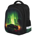 Ранец BRAUBERG KIDS STANDARD, 2 отделения, Green city, 36х28х14 см, 274428