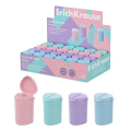 Точилка ERICH KRAUSE ClickUp Mini Pastel, с контейнером, пластиковая, корпус ассорт, 60064